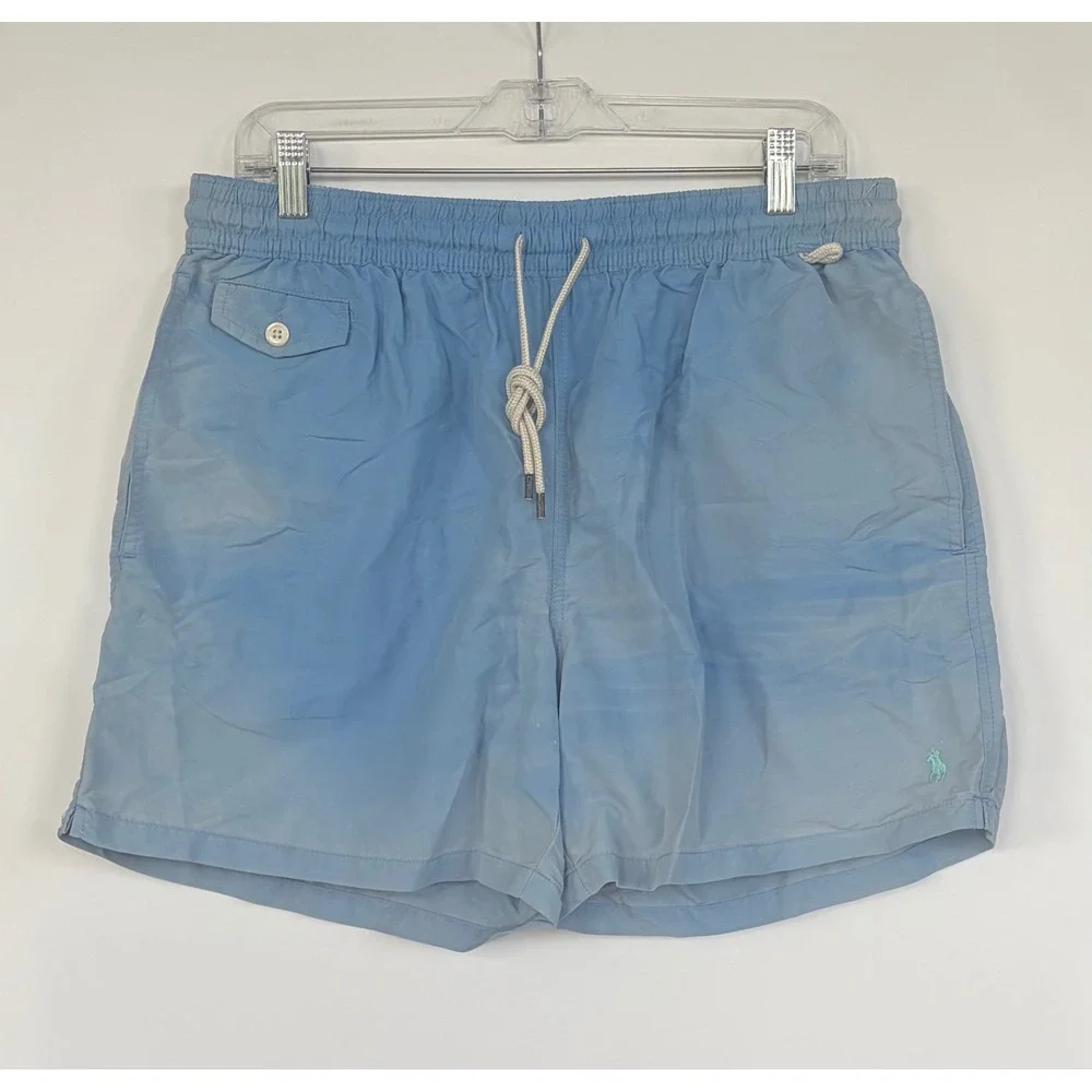 Polo Ralph Lauren Mens XL Blue Swim Trunks Mesh Lined Board Shorts 5.5 Inseam
